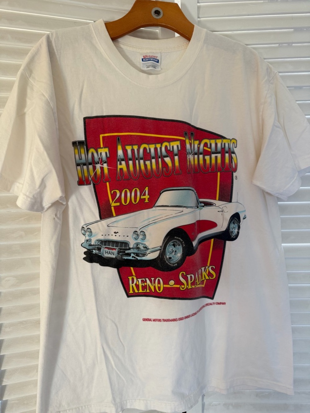 Hot August Nights 2004 Reno Sparks Corvette Graphic Heavyweight Size L Vintage